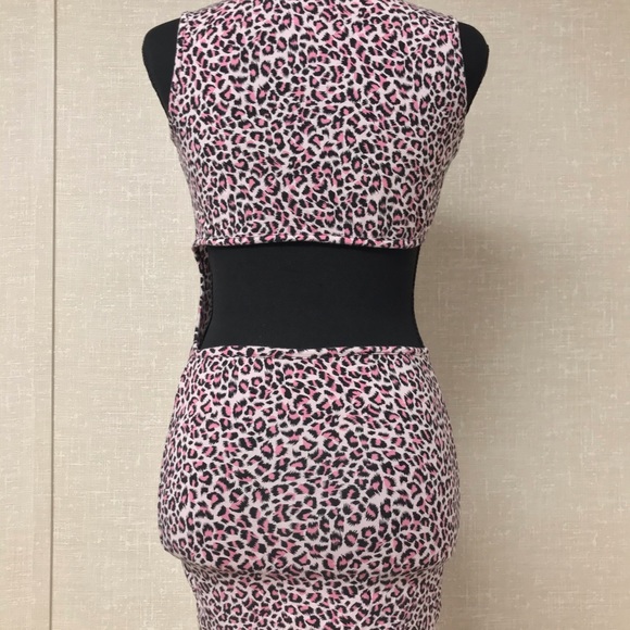 CULUWATU BRAND BABY PINK CHEETAH PRINT DRESS - Picture 2 of 7
